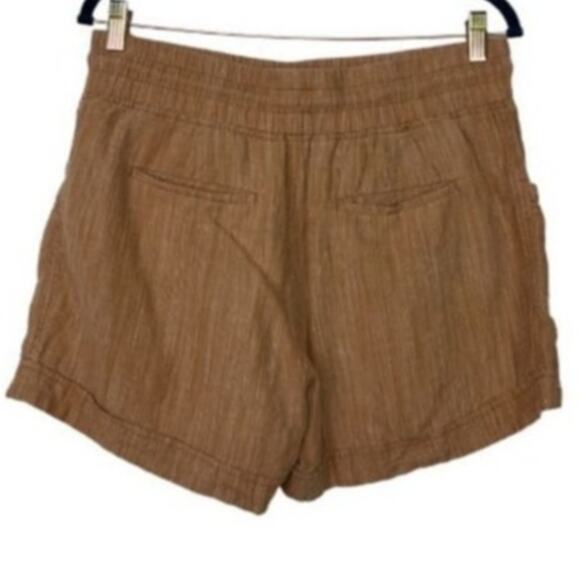 Athleta Cabo Linen 4” Shorts Size 12 Beige Lightweight Beachwear EUC - Picture 4 of 11
